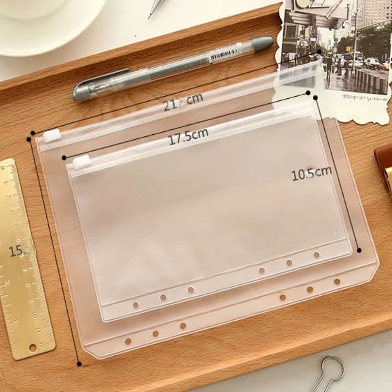 A5 / Personal / A7 Filofax PVC Zipper Pouch With Hole for Etsy UK