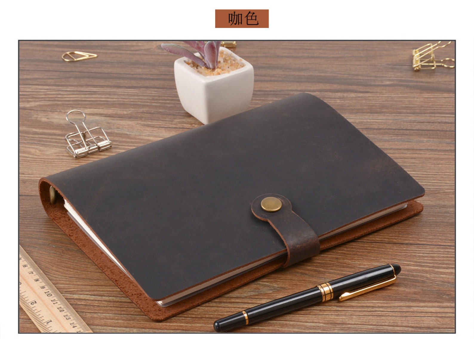 A5 Genuine Leather Planner Refillable Leather Planner 6 ring Etsy
