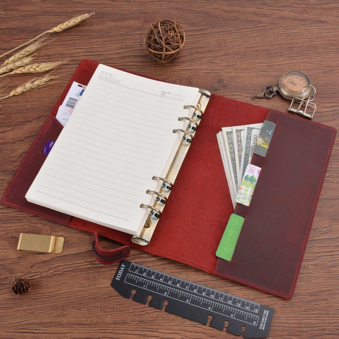 A5 Personal A7 Genuine Leather Planner Refillable Leather Etsy