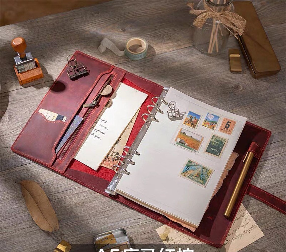 A5 / Personal / A7 Genuine Leather Planner Refillable Leather Etsy