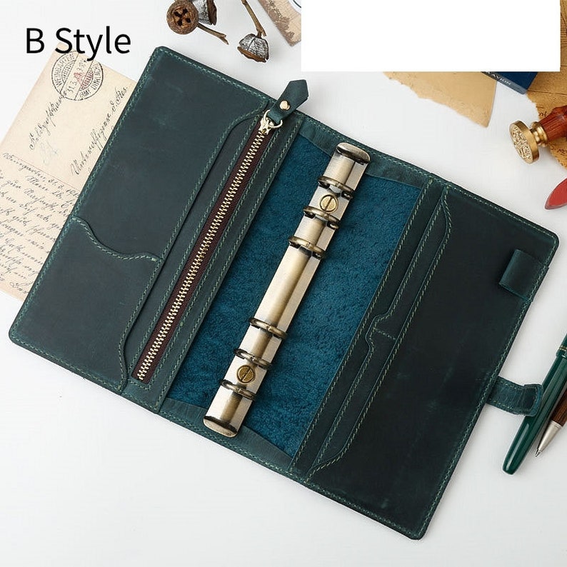 A5/ Personal Genuine Leather Planner Refillable Leather Etsy