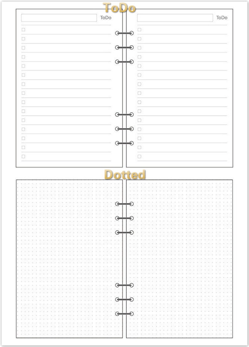 Set of 20 Sheets A5 personal A7 PRINTED Planner Inserts &amp; - Etsy