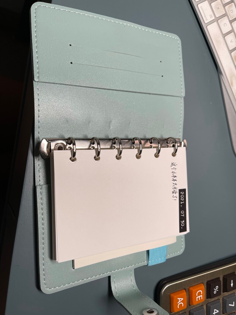 A7 Pocket PU Planner 6 ring binder refillable planner Etsy