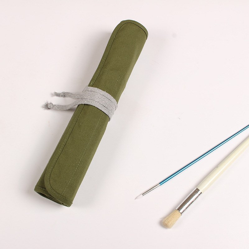 20 Slots Green Paint Brush Roll up Holder for Artist Etsy