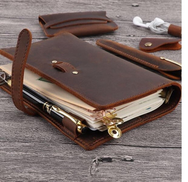 A5 / Personal Genuine Leather Planner Refillable Leather Etsy