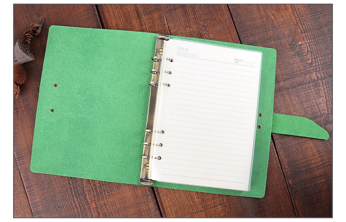 Personalized Genuine Leather Planner Refillable Leather Etsy