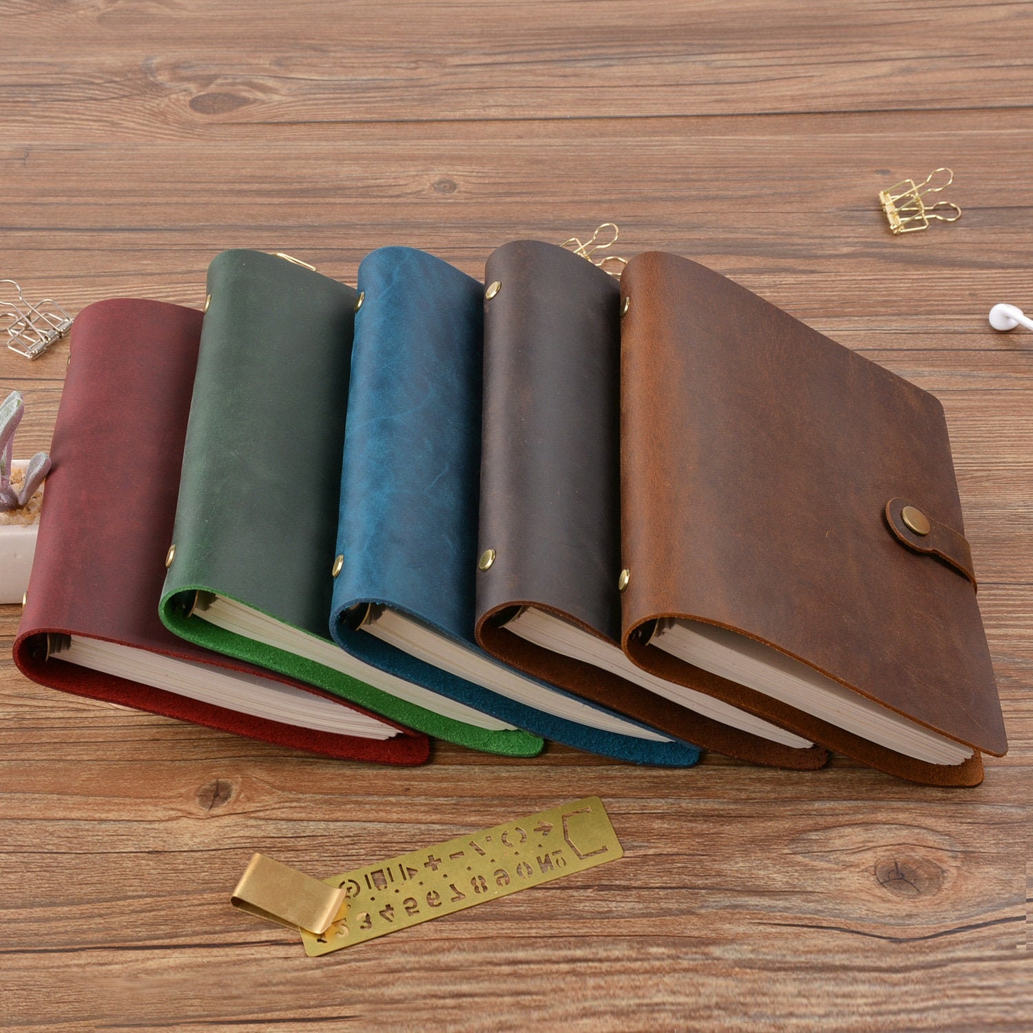 A5 Genuine Leather Planner Refillable Leather Planner 6 ring Etsy