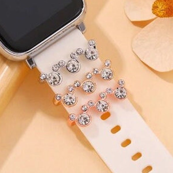 Mickey Head Stackable Watch Band Bar, Mickey Watch Strap Bar Charm, Apple Watch studs, Watch Band Studs, Fitbit Band Charm, MagicBand Charm