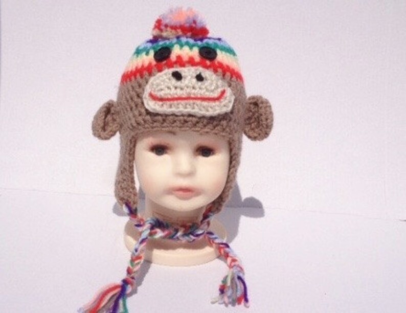 crochet monkey hat
