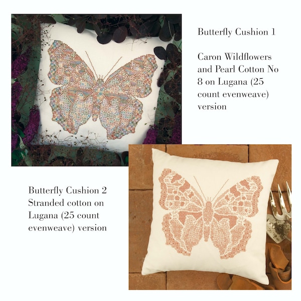 Blackwork Designs 'Butterfly Cushions'