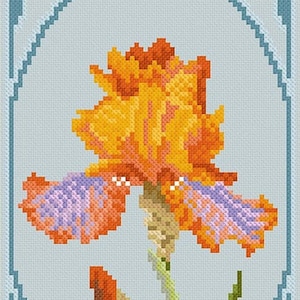 Cross stitch design &#39;Majestic Irises&#39;