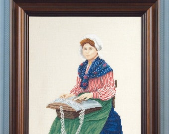 Cross Stitch Design 'Historic Lacemaker'