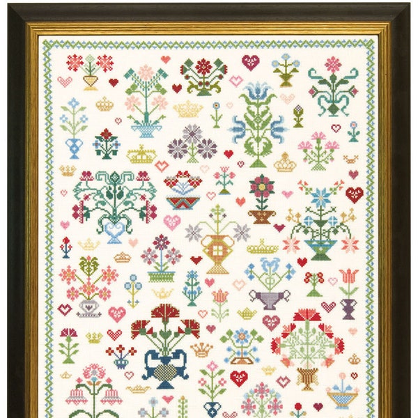 Cross Stitch Sampler 'Historic Wedding'.