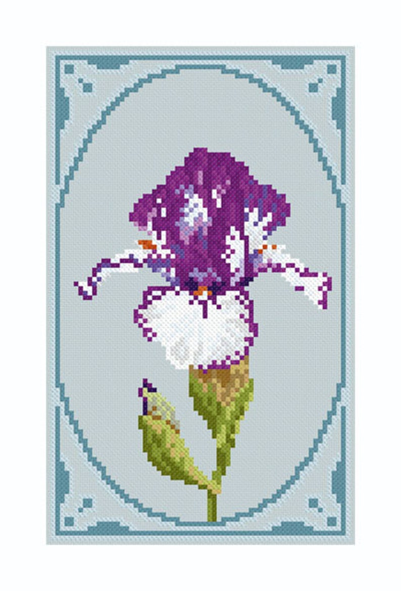 Cross stitch design 'Majestic Irises' image 2