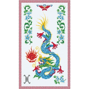 Blue Chinese Dragon