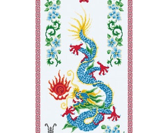 Blauer chinesischer Drache