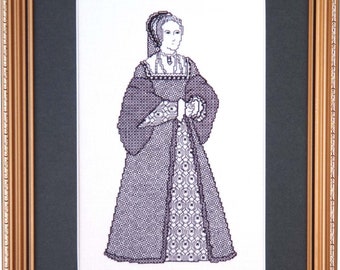 Blackwork Motiv 'Anne Boleyn'