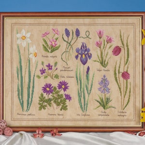 Cross Stitch design &#39;Springtime Garden&#39;