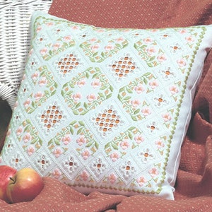 Delicate Dreams Hardanger and Satin Stitch Cushion Download