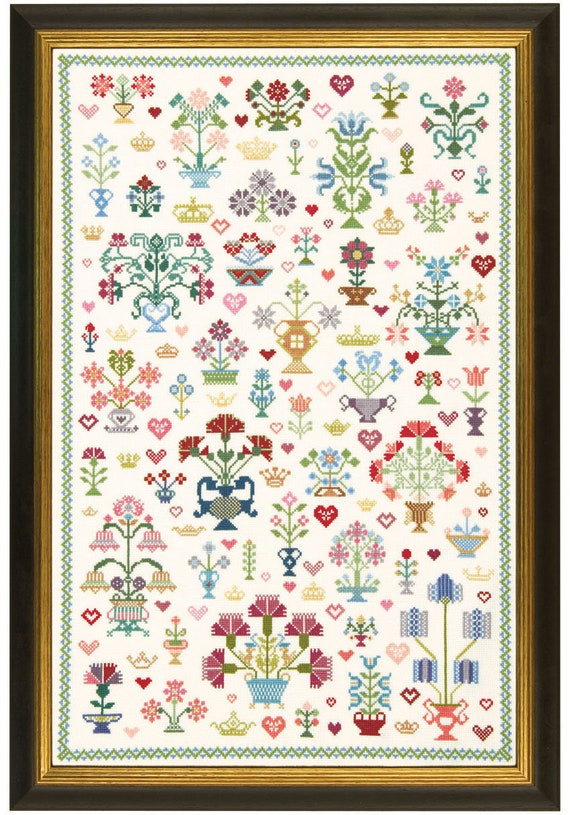 Cross Stitch Sampler 'Historic Wedding'. Etsy