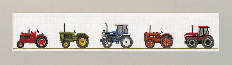 Cross Stitch Tractors image 1