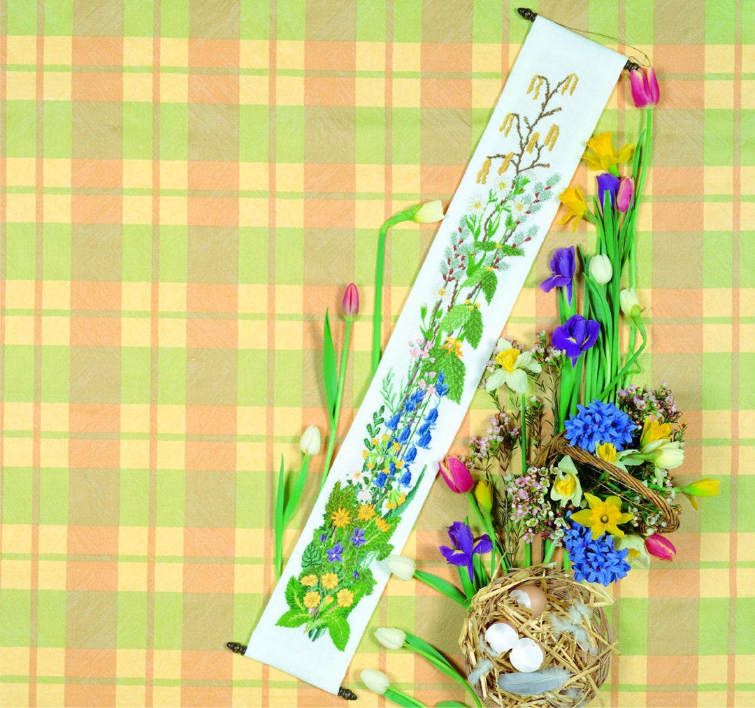 Cross Stitch Height of Spring Bell Pull Etsy