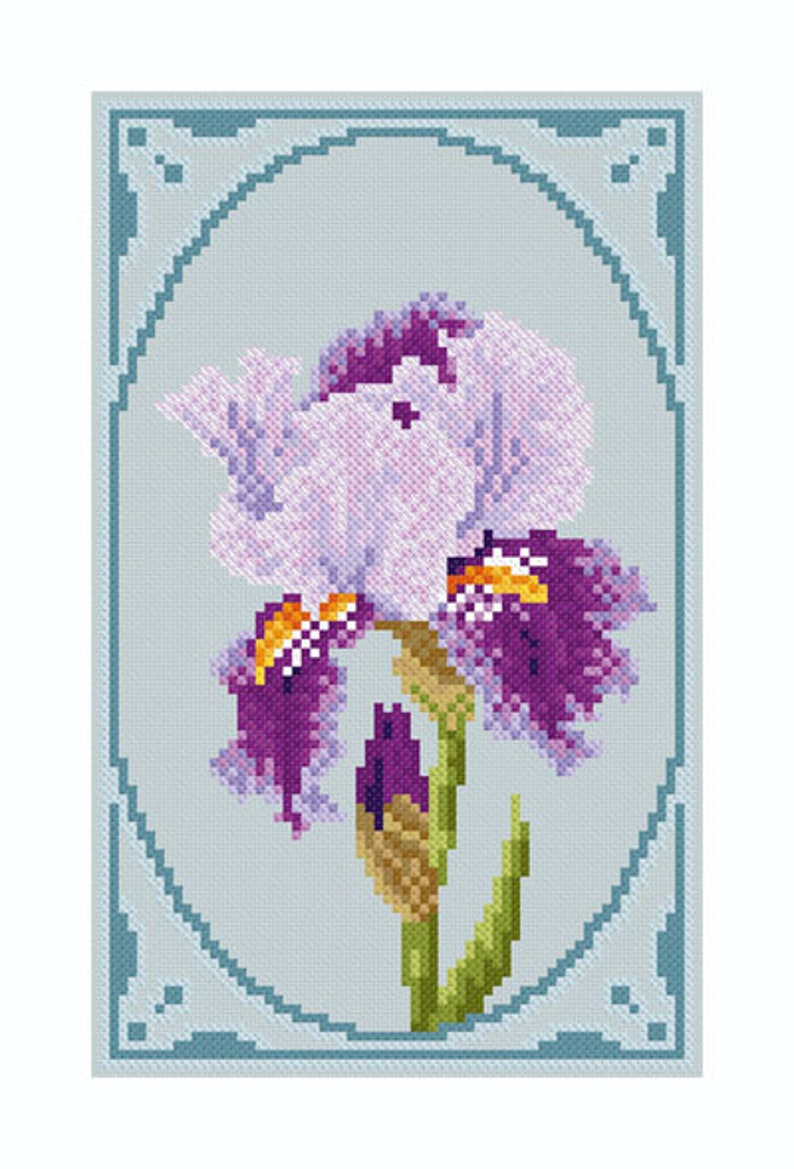 Cross stitch design 'Majestic Irises' image 6