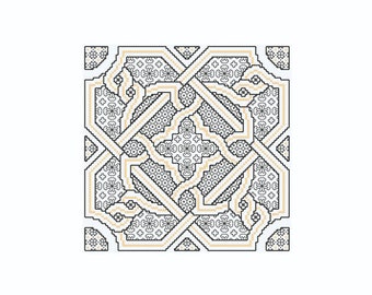 Blackwork Knot Garden 'Jane'