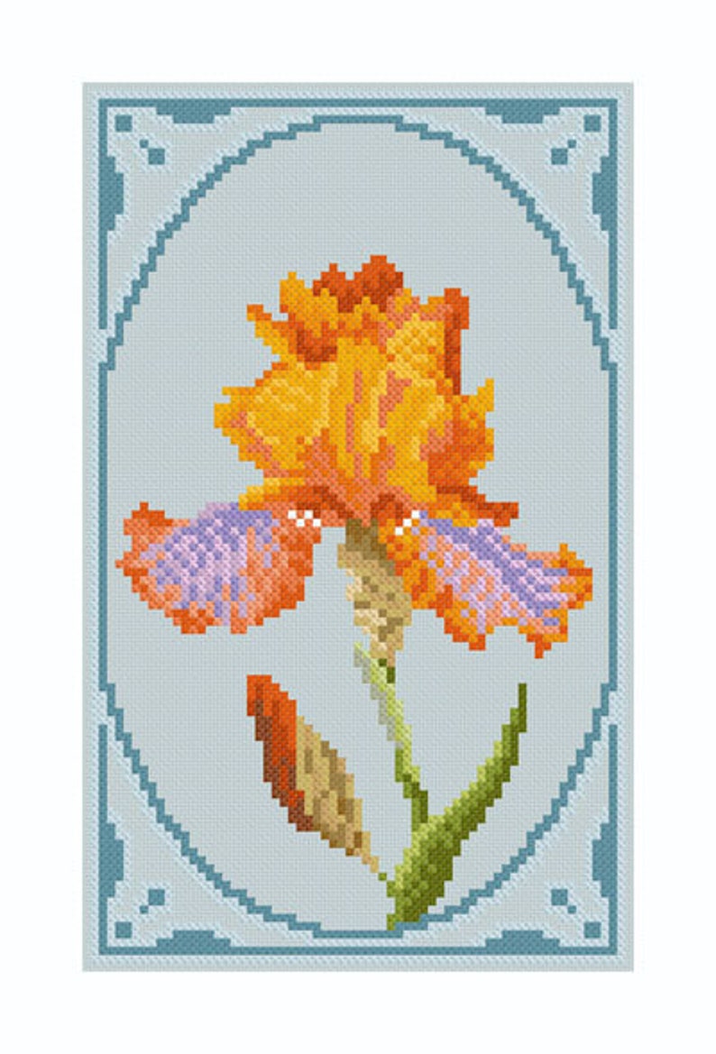 Cross stitch design 'Majestic Irises' image 4