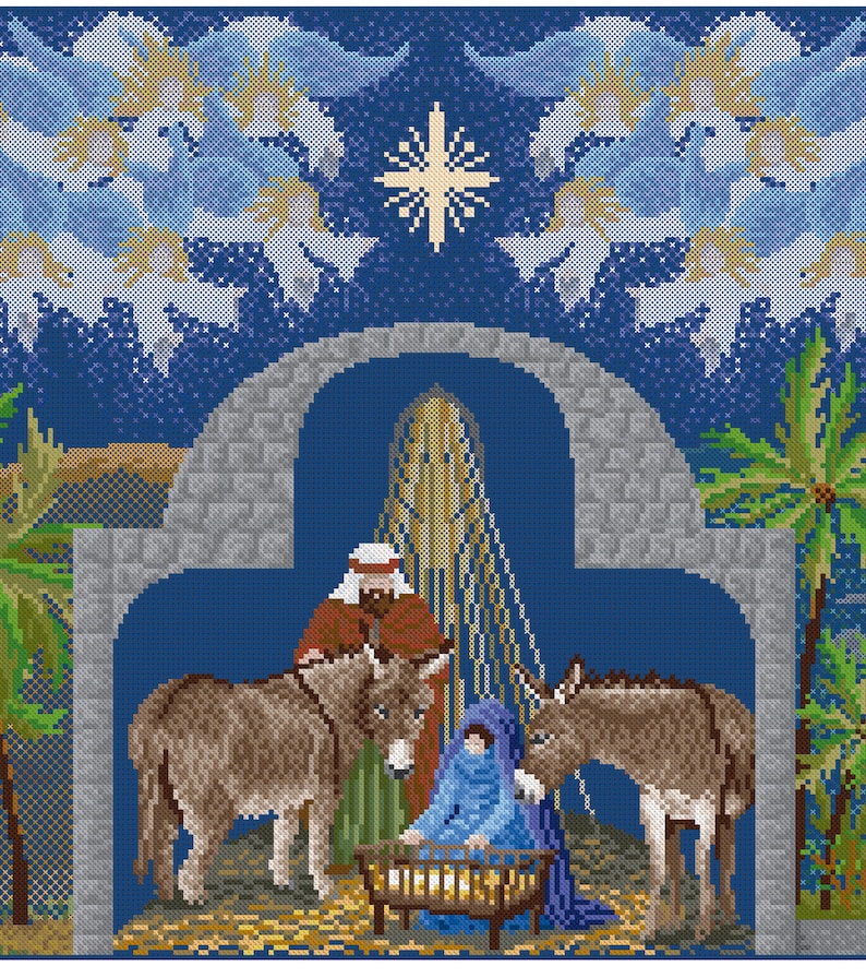Cross Stitch Design 'nativity Scene' - Etsy UK