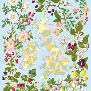 Rose Carte de la Grande-Bretagne