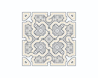 Blackwork Knot Garden 'Katherine'