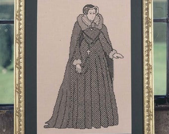 Mary Queen of Scots in Blackwork