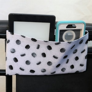 Hockey Pucks Single Pocket Armrest Bag for Wheelchair -Size: 9&quot;x5&quot;