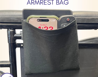 Rollstuhltasche für das Handy, Handy für die Armlehne, iPhone Halter, Geschenk für die Armlehne