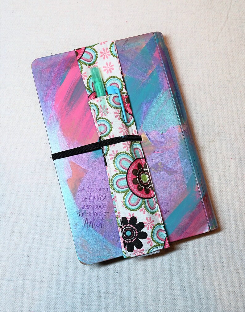 Rosa und Petrol Blumen Reisende Journal Single Pen Halter | Etsy