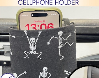 Rollstuhl-Handyhalter-Halloween-Tasche, Rollstuhl-Armlehnen-Beutel, Feiertagsrollstuhlzubehör