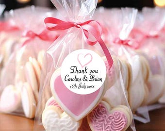 PersonalisedThank you stickers,Customised favour labels,Wedding,Engagement,Baby shower,Hen Party seals, Sweet cones,Cello,& Glassine bags.