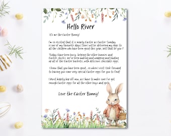 Personalised Easter Letter,Easter Sunday Gift, Customised Bunny Letter, Easter egg hunt,Easter Rabbit letter, 2025