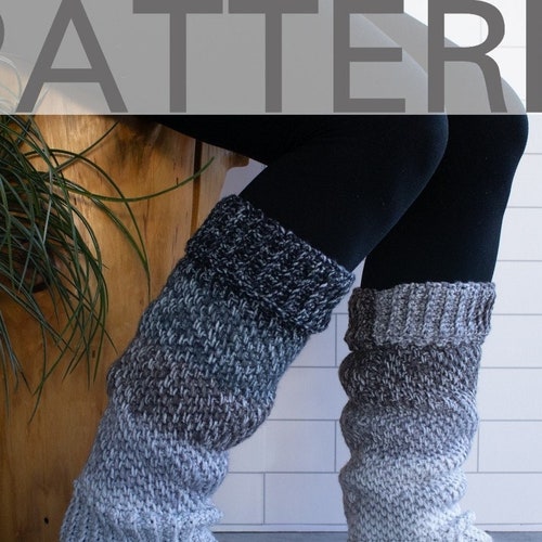 Faux Knit Cable Leg Warmers Crochet PDF Pattern Leg Warmers Etsy