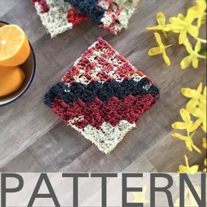 c2c Dish Cloth Pattern | Crochet Dish Cloth Pattern | c2c Crochet