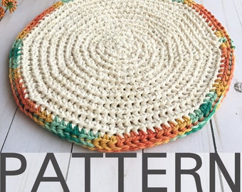 Circle Crochet Hot Pad Pattern | Pot Holder Pattern