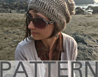 Crochet Beanie Pattern | Sand Drift Beanie | Crochet Hat Pattern | Slouchy Beanie