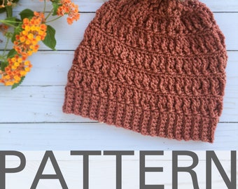 Twisted Chains Beanie | Crochet Beanie Pattern | Crochet Hat Pattern