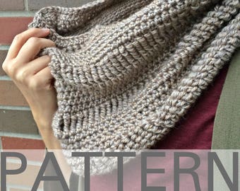 Crochet Cowl Pattern | The Sand Drift Cowl | Crochet Infinity Scarf Pattern