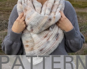 Easy Asymmetrical Crochet Scarf PATTERN | Triangle Scarf Pattern