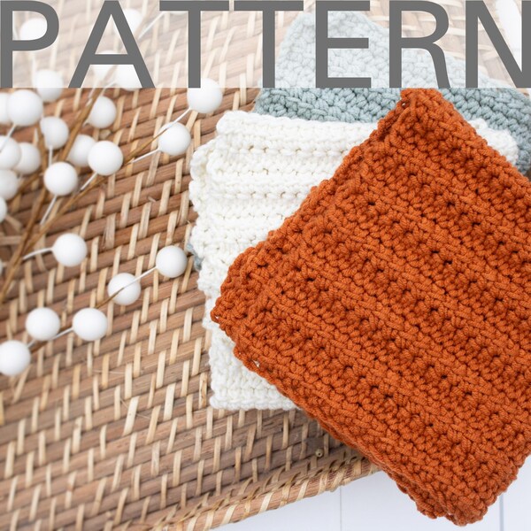 Linked Double Crochet Wash Cloth Pattern | Crochet Wash Cloth Pattern