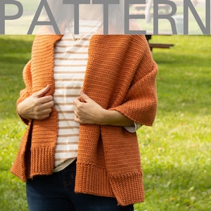 Crochet Blanket Wrap Pattern | Super Scarf | Chunky Scarf Pattern