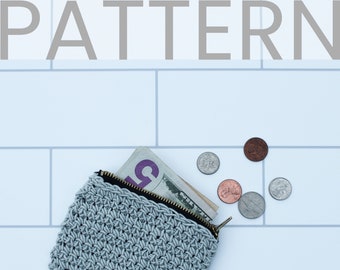 Crochet Coin Purse PATTERN | Zipper pouch | Zipper bag