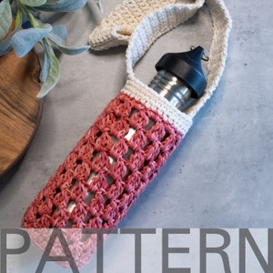 Crochet Bottle Carrier PATTERN | The Tulip Bottle Carrier | Crochet Pattern